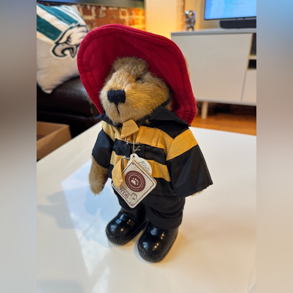 Boyd's Bears Plush Buckley Fireman Hero First Responder Jointed Brown Bear NWT! - Picture 3 of 11